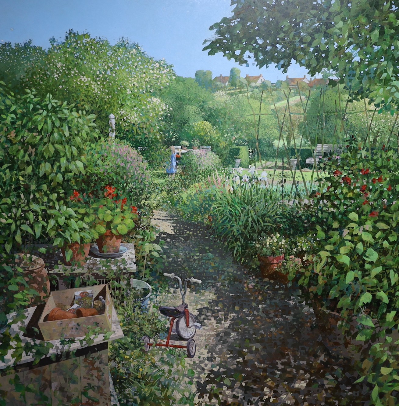 Keith Dunkley RA (b.1942), ‘The Apples’, signed and dated, 90 x 89cm
